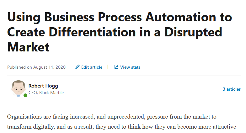 Snapshot of Integration Article.